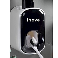 DISPENSADOR PASTA DE DIENTES ABS NEGRO